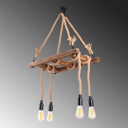 Hanglamp EREBOS 4xE27/40W/230V bruin