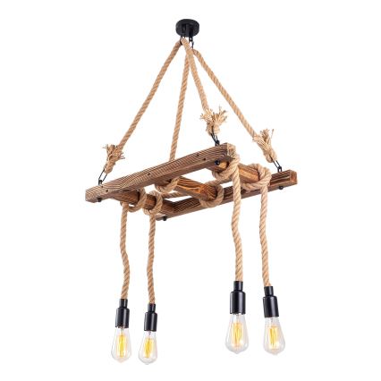 Hanglamp EREBOS 4xE27/40W/230V bruin