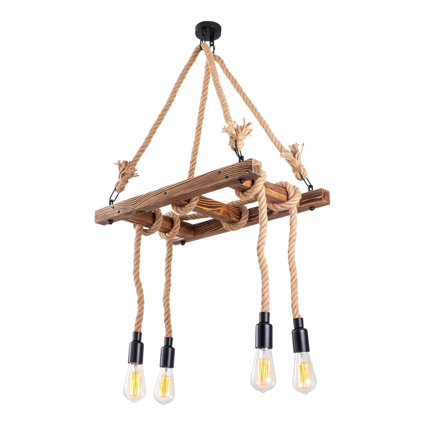Hanglamp EREBOS 4xE27/40W/230V bruin