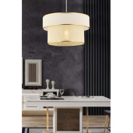 Hanglamp ERO 1xE27/60W/230V crème/goud