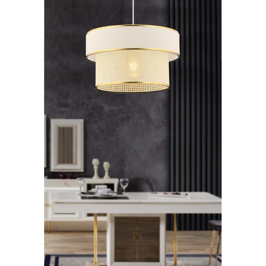 Hanglamp ERO 1xE27/60W/230V crème/goud