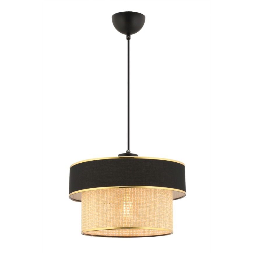 Hanglamp ERO 1xE27/60W/230V zwart/beige