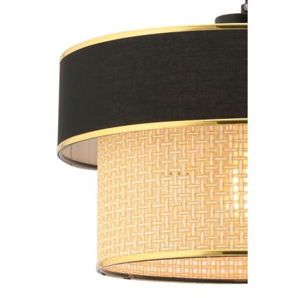Hanglamp ERO 1xE27/60W/230V zwart/beige