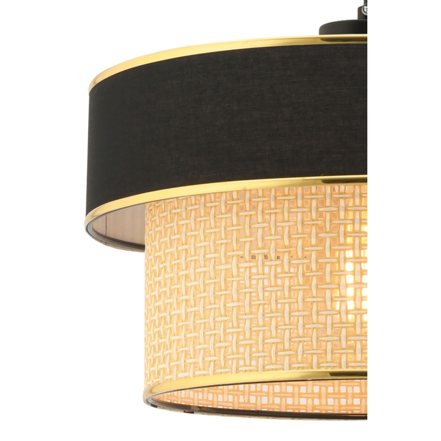 Hanglamp ERO 1xE27/60W/230V zwart/beige