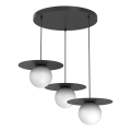 Hanglamp FLAT aan kabel 3xE27/15W/230V, zwart