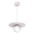 Hanglamp FLAT met snoer 1xE27/15W/230V crème