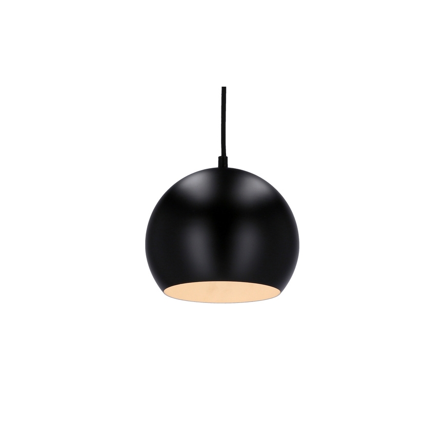 Hanglamp aan kabel FLEN 1xE27/40W/230V Ø 20 cm zwart