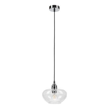 Hanglamp FLO aan kabel 1xE27/15W/230V glanzend chroom/helder