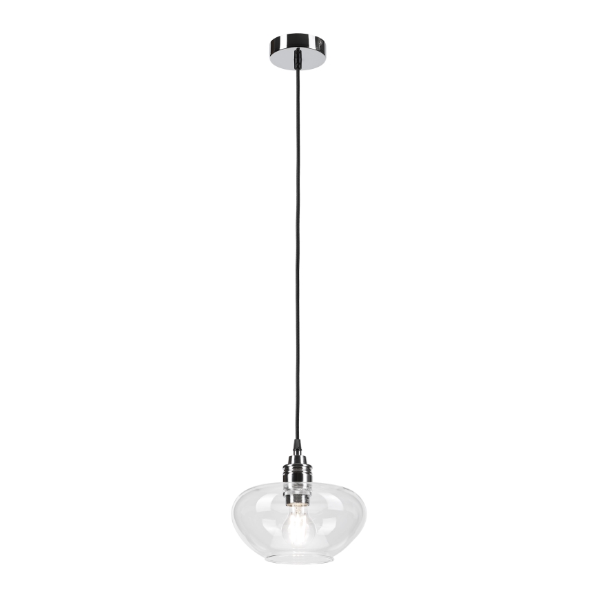 Hanglamp FLO aan kabel 1xE27/15W/230V glanzend chroom/helder