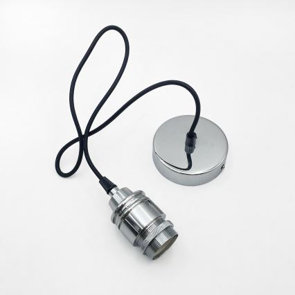Hanglamp FLO aan kabel 1xE27/15W/230V glanzend chroom/helder
