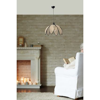 Hanglamp FUME 1xE27/40W/230V diameter 40 cm zwart/beige