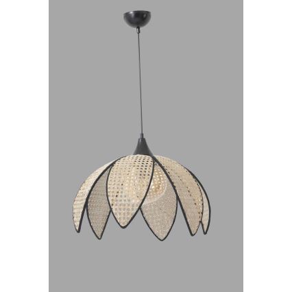 Hanglamp FUME 1xE27/40W/230V diameter 40 cm zwart/beige