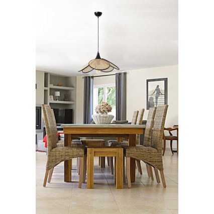 Hanglamp FUME 1xE27/40W/230V diameter 45 cm zwart/beige