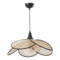 Hanglamp FUME 1xE27/40W/230V Ø 45 cm zwart/beige