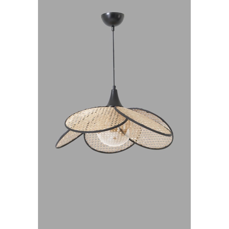 Hanglamp FUME 1xE27/40W/230V Ø 45 cm zwart/beige