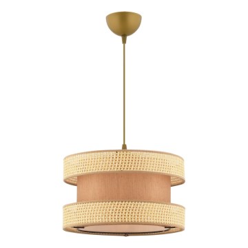 Hanglamp HALO 1xE27/60W/230V bruin/beige