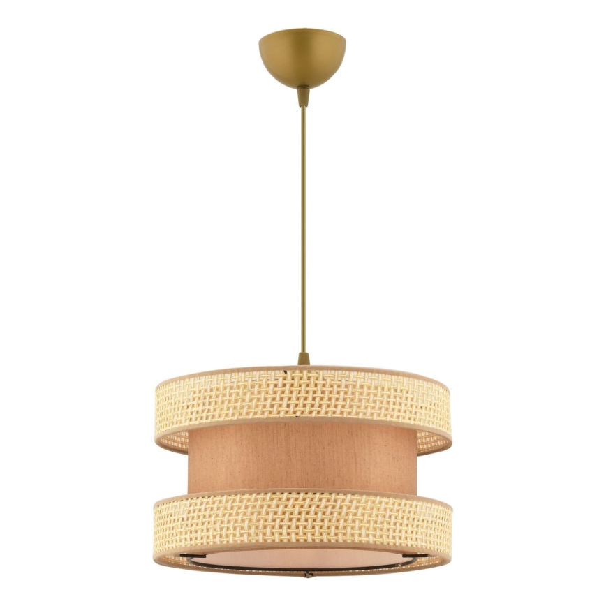 Hanglamp HALO 1xE27/60W/230V bruin/beige