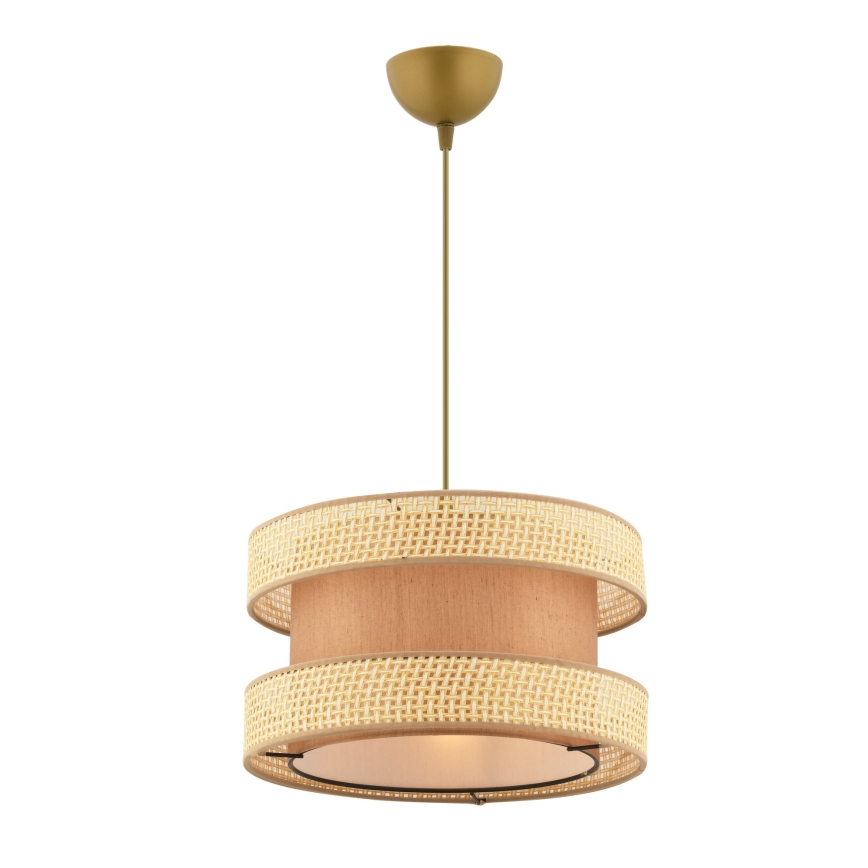 Hanglamp HALO 1xE27/60W/230V bruin/beige
