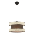 Hanglamp HALO 1xE27/60W/230V bruin/crème