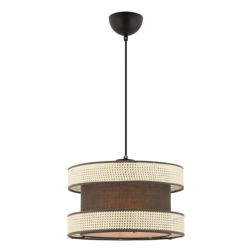 Hanglamp HALO 1xE27/60W/230V bruin/crème