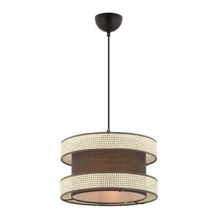 Hanglamp HALO 1xE27/60W/230V bruin/crème