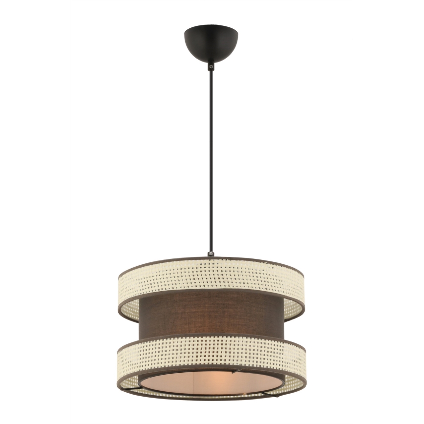Hanglamp HALO 1xE27/60W/230V bruin/crème