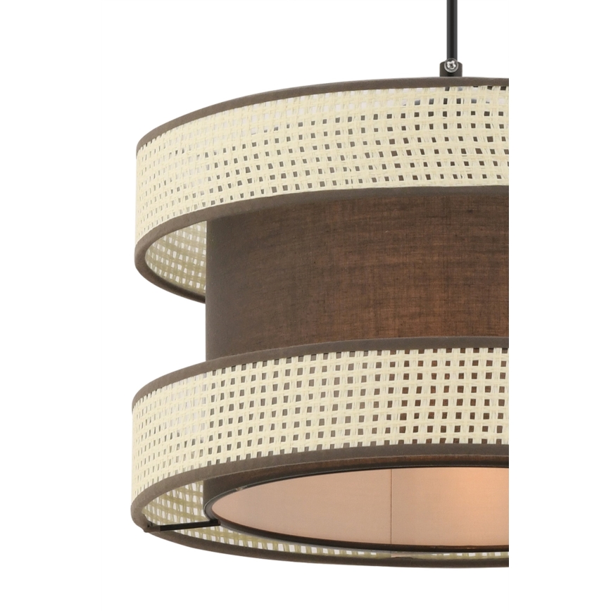 Hanglamp HALO 1xE27/60W/230V bruin/crème