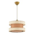 Hanglamp HALO 1xE27/60W/230V bruin/crème