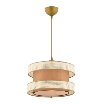 Hanglamp HALO 1xE27/60W/230V bruin/crème