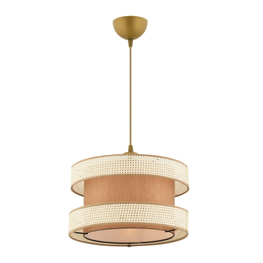 Hanglamp HALO 1xE27/60W/230V bruin/crème