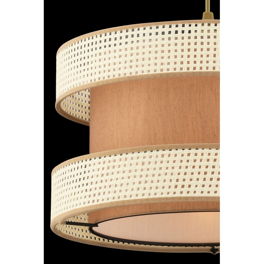 Hanglamp HALO 1xE27/60W/230V bruin/crème