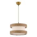 Hanglamp HALO 1xE27/60W/230V crème/beige