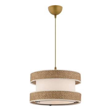 Hanglamp HALO 1xE27/60W/230V crème/beige