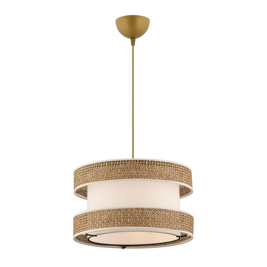 Hanglamp HALO 1xE27/60W/230V crème/beige