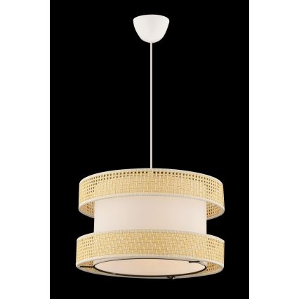 Hanglamp HALO 1xE27/60W/230V crème/beige