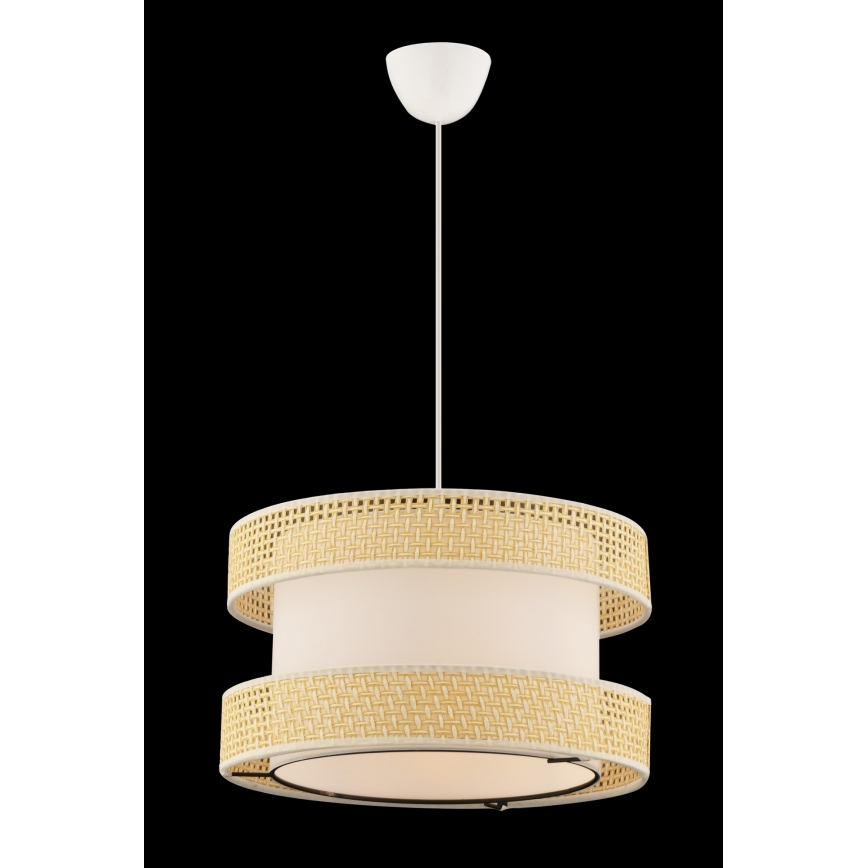 Hanglamp HALO 1xE27/60W/230V crème/beige