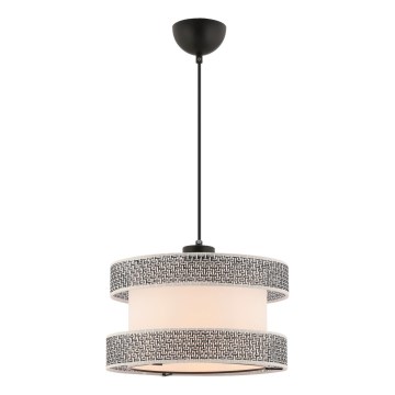 Hanglamp HALO 1xE27/60W/230V crème/grijs