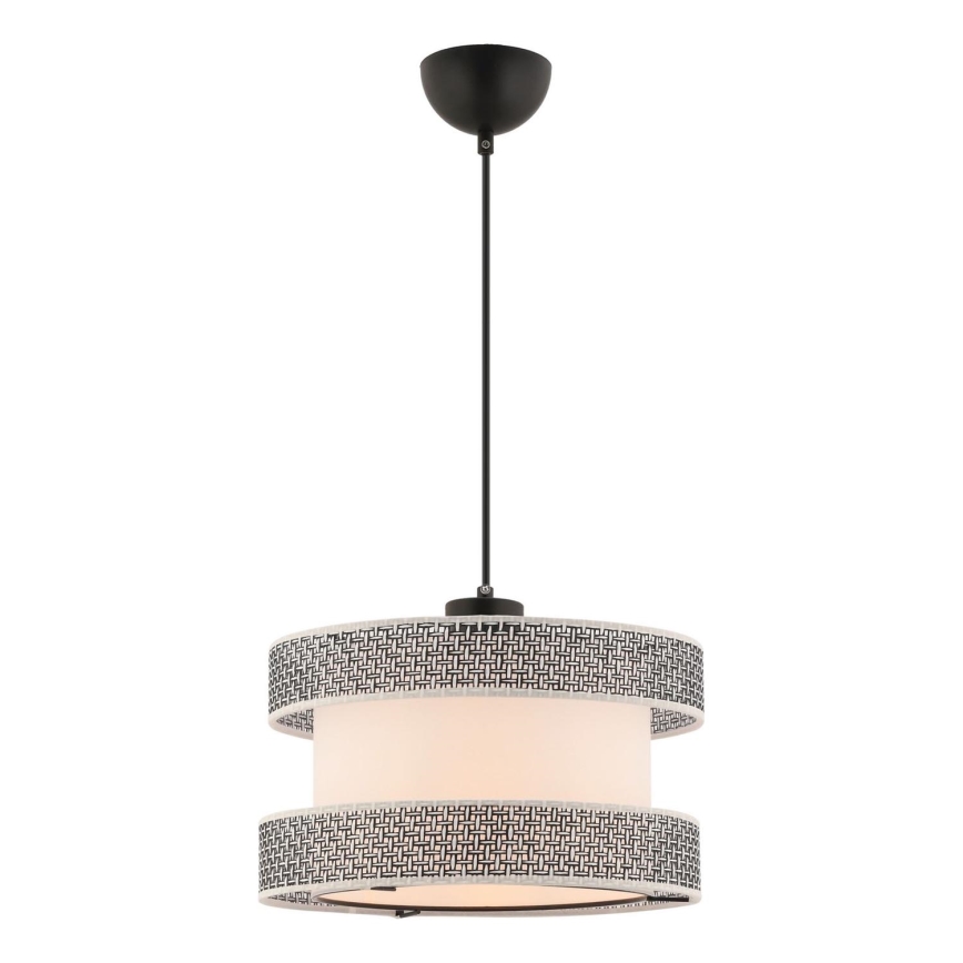 Hanglamp HALO 1xE27/60W/230V crème/grijs