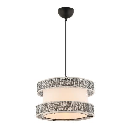 Hanglamp HALO 1xE27/60W/230V crème/grijs
