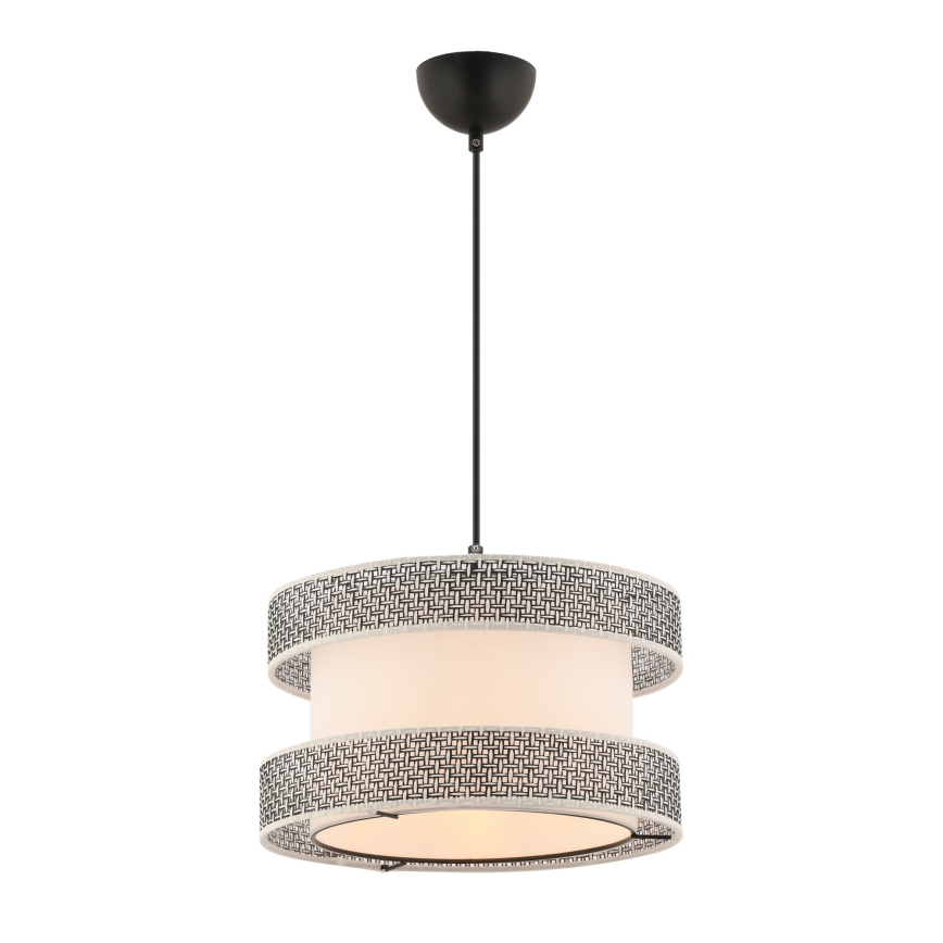 Hanglamp HALO 1xE27/60W/230V crème/grijs