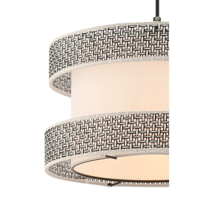 Hanglamp HALO 1xE27/60W/230V crème/grijs