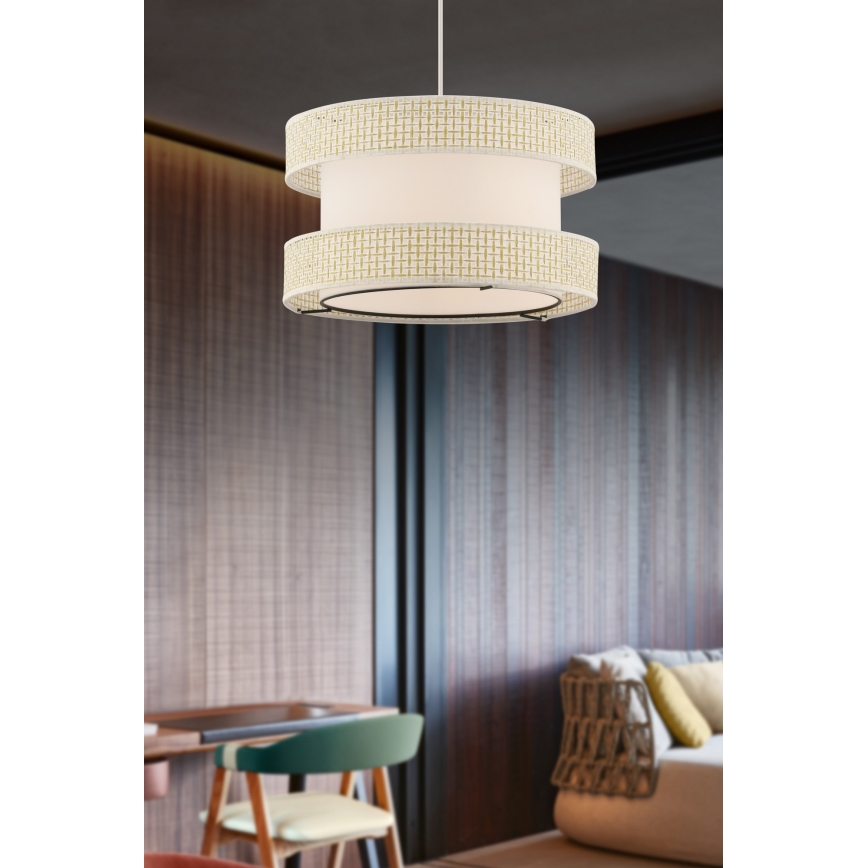 Hanglamp HALO 1xE27/60W/230V crème