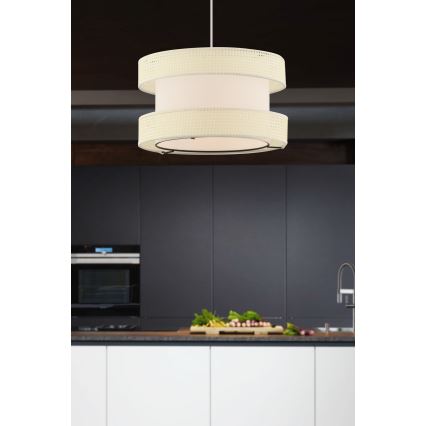 Hanglamp HALO 1xE27/60W/230V crème