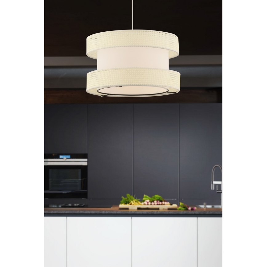 Hanglamp HALO 1xE27/60W/230V crème
