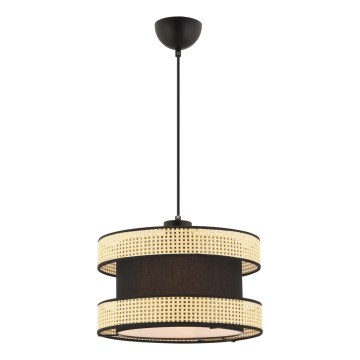 Hanglamp HALO 1xE27/60W/230V zwart/beige