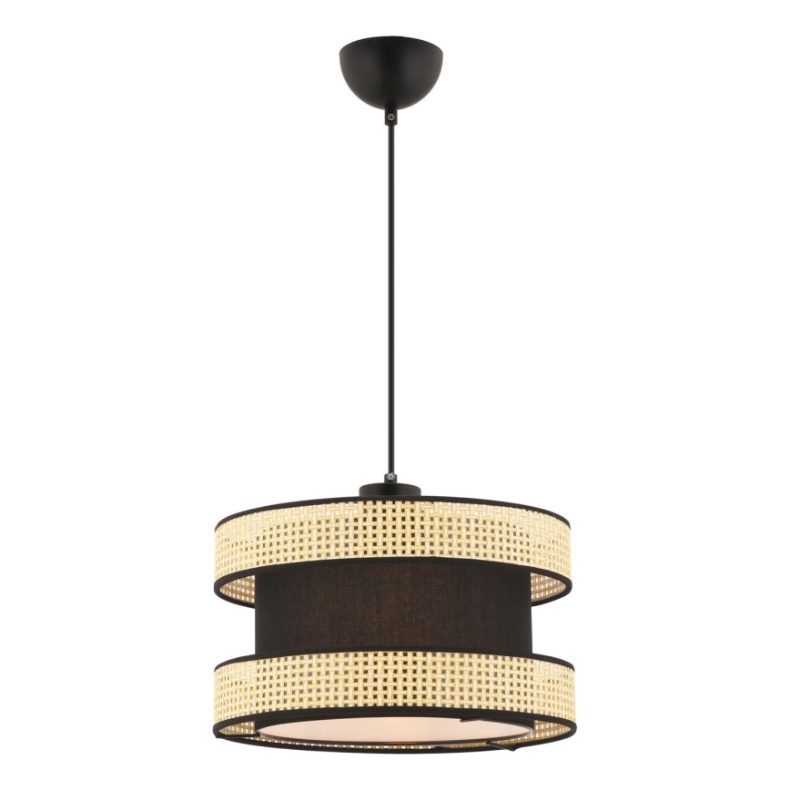 Hanglamp HALO 1xE27/60W/230V zwart/beige