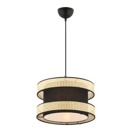 Hanglamp HALO 1xE27/60W/230V zwart/beige