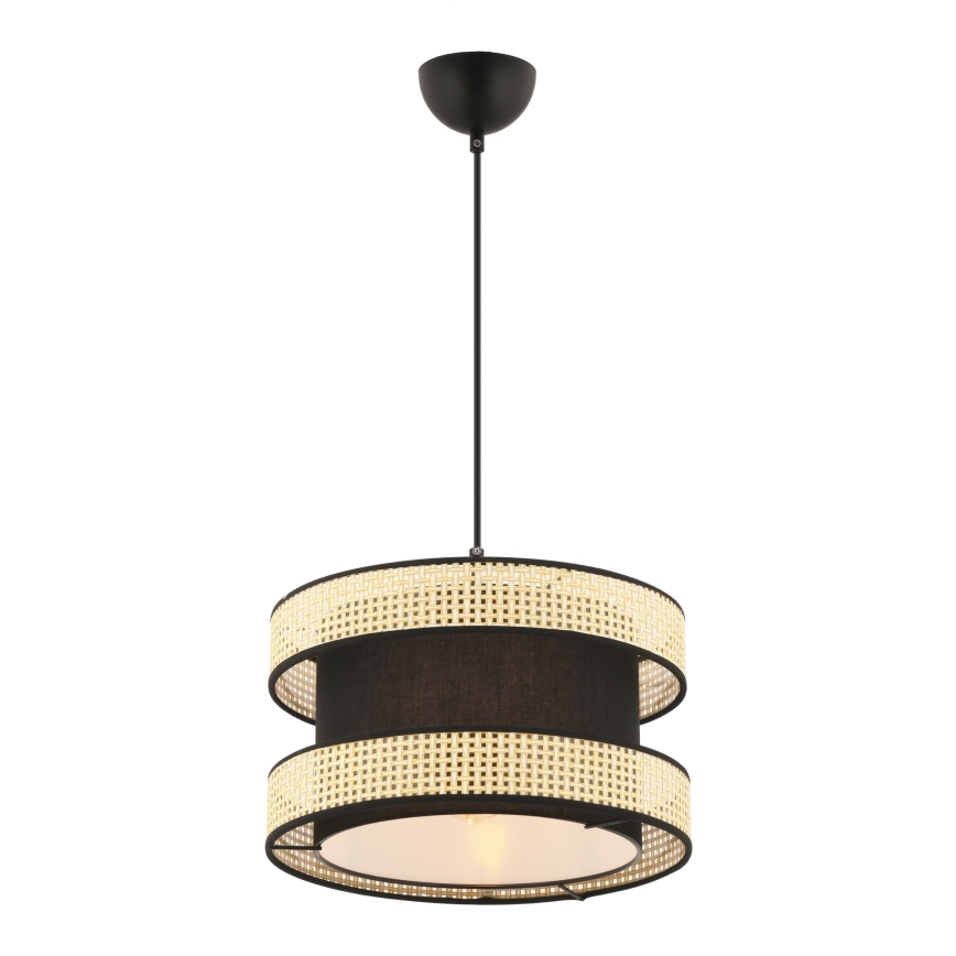 Hanglamp HALO 1xE27/60W/230V zwart/beige