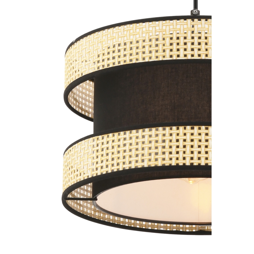 Hanglamp HALO 1xE27/60W/230V zwart/beige