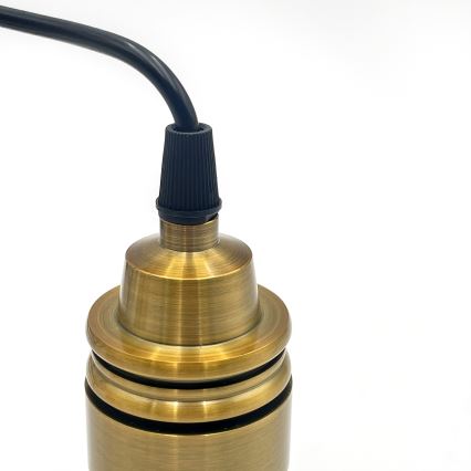 Hanglamp HECTOR met kabel 1xE27/15W/230V, wit/messing, Ø 14 cm